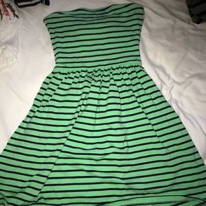 Ocean drive strapless stripped dress